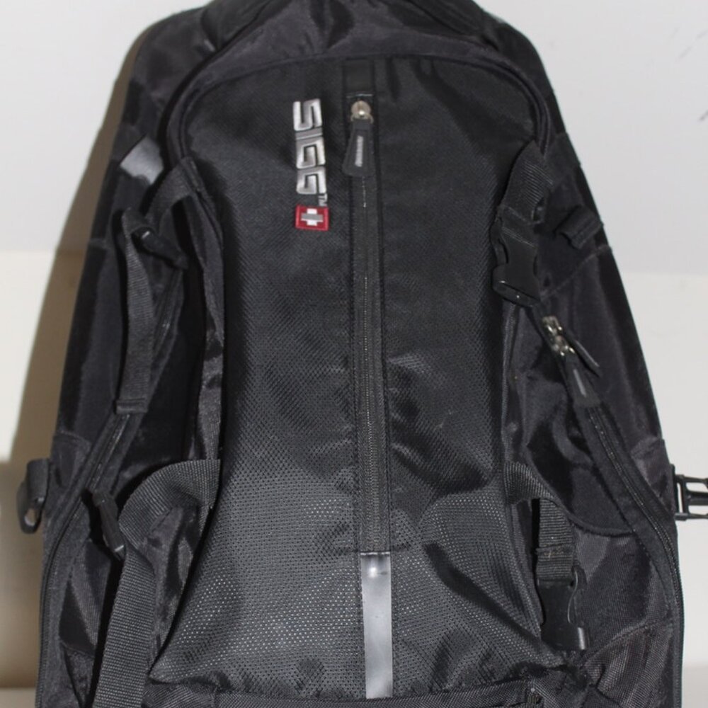 SIGG Swiss Gear Luggage Duffle Bag Black Carry On Rolling Wheels Travel Case